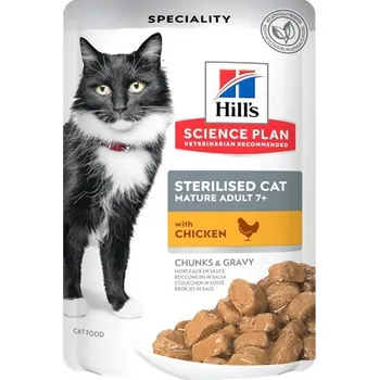 Krmivo pro kočku Hill's Science Plan Feline Mature Adult Sterilised Chicken kapsička 12 x 85 g