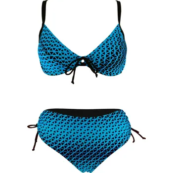 Dámské plavky Barborka dvoudílné plavky pro plnoštíhlé D031 4XL modrá