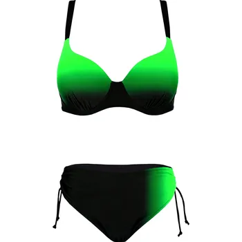 Dámské plavky Adriena Green dámské dvoudílné plavky s výztuží S1163 4XL zelená