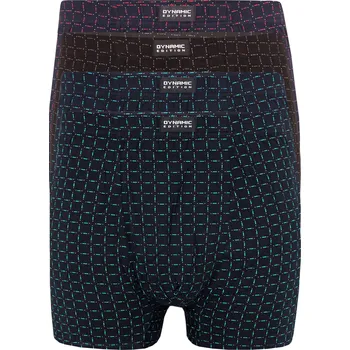 Boxerky Maxim - nadměrné boxerky z bambusu FM6717 - 4bal. 4XL vícebarevná