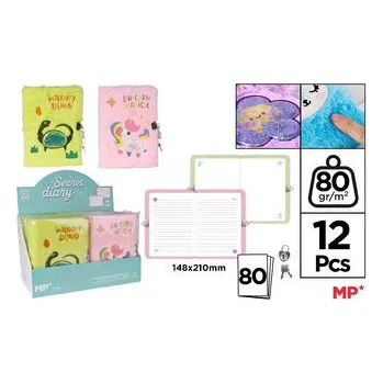 Památník plyšový A5 se zámkem jednorožec, dino