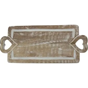 Kuchyňské prkénko Servírovací prkénko z mangového dřeva se srdíčky Jacques - 40*17 cm