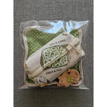 Set školních potřeb Dárkový balíček s bylinkovým podšálkem - zelený -