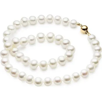 Náhrdelník Palmyra Perlový náhrdelník z přírodních perel s uzávěrem ze žlutého zlata, perly 6 mm Délka náhrdelníku: 42 cm 14 kt ZRPESLB6-Z-42