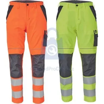 montérky Kalhoty pracovní do pasu MAX VIVO HV, CERVA žlutá, 64, balení 1 ks