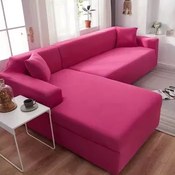 Napínací potah Strečový potah na pohovku či křeslo - jednobarevný Barva: rose red, Velikost: 3 sedadla 190-230 cm