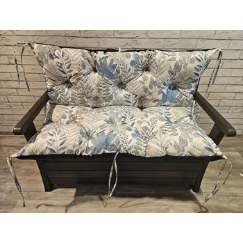 Zahradní nábytek Prošívané sezení MARKUS - vzor 137, vzorovaný polstr na zahradní lavici - sedák s opěrkou, různé rozměry, Mybesthome Rozměr: 120x60x50 cm