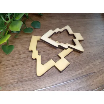 Vánoční dekorace Vánoční dřevěné stromečky 10 ks