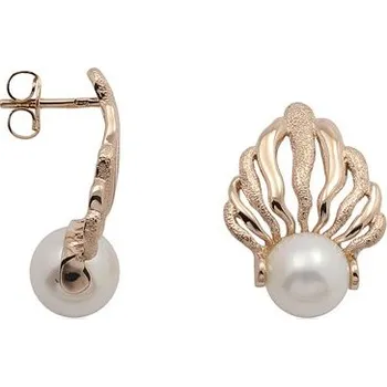 Náušnice JK Zlaté náušnice s přírodními perlami 14 kt ZNSO005C-01-0000B