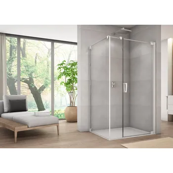 Ronal CADURA CA31C+CAT5 sprchový kout obdélníkový 140x80 cm Profil: Bílá, Sklo: Hladké čiré, Rozměr: 140x80 cm