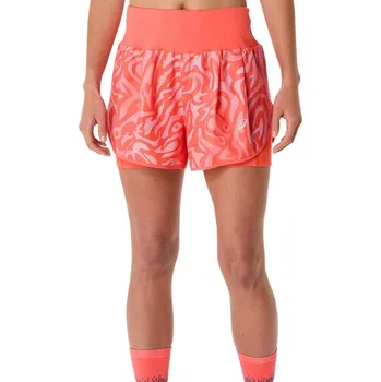 Dámské kraťasy Asics Road All Over Print 2-N-1 3.5In Short M 2012D077700 - coral reef/light ube L