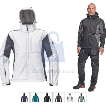 Bunda softshellová DAYBORO, CERVA bílá, 4XL, balení 1 ks