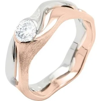 Prsten JK Zlatý prsten s přírodním diamantem Velikost prstenu: 46 Diamant 14 kt 0,34 ct (4,50 mm) ZPDI005D-46-1000