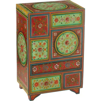 Komoda Dřevěná barevná komoda Mumbai mango wood - 43*29*65 cm