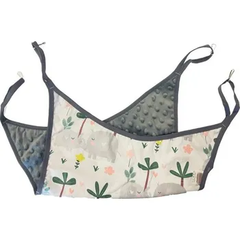 Pelíšek pro psa Pelech dr.savec závěsný loďka, sloni, šedá minky 30x30cm