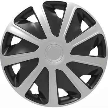 Poklice na kolo Versaco Craft 15 stříbrné/černé 4 ks