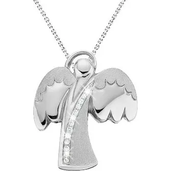 Přívěsek JK Zlatý přívěsek anděl s přírodními diamanty Diamant 14 kt ZZAN023B-99-1000