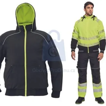 pracovní bunda Bunda pracovní oboustranná fr.terry KNOXFIELD PROFI HV, CERVA žlutá, XXL, balení 1 ks