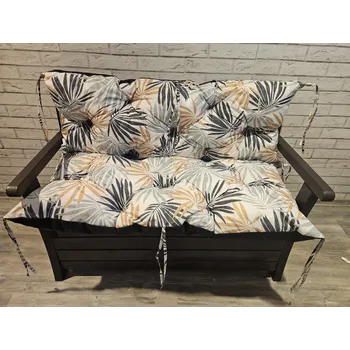 Zahradní nábytek Prošívané sezení MARKUS - vzor 134, vzorovaný polstr na zahradní lavici - sedák s opěrkou, různé rozměry, Mybesthome Rozměr: 120x60x50 cm