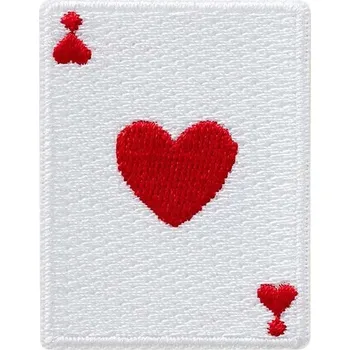 Nášivka Nažehlovačka Srdcová karta 5,1 x 3,9 cm Monoquick