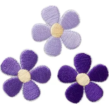 Nášivka Nažehlovačka Fialové květy 2,6 x 2,6 cm Monoquick