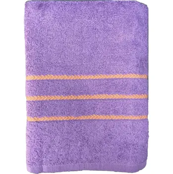 Top textil Osuška Pruhy oranžové 70x130 cm fialová