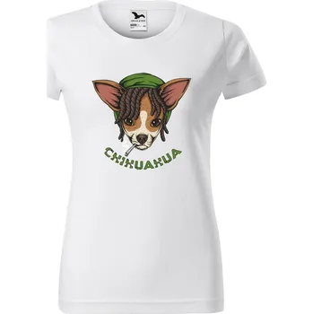 Dámské tričko DOBRÝ TRIKO Dámské tričko s potiskem Čivava Barva: Bílá, Velikost: 3XL