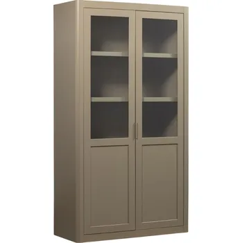 Knihovna WOOOD Dřevěná vitrína Gunnar 217 x 120 cm