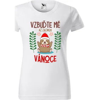 Dámské tričko DOBRÝ TRIKO Dámské tričko s potiskem Vzbuďte mě Barva: Bílá, Velikost: 3XL