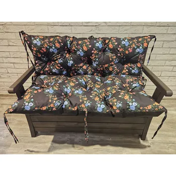 Zahradní nábytek Prošívané sezení MARKUS - vzor 119, vzorovaný polstr na zahradní lavici - sedák s opěrkou, různé rozměry, Mybesthome Rozměr: 120x60x50 cm