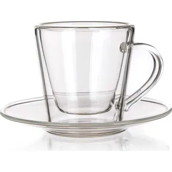 Banquet Doblo šálek dvoustěnný s podšálkem kónický 50 ml