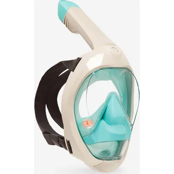 Potápěčská maska DECATHLON Šnorchlovací maska Easybreath 900 od 10 let S BÉŽOVÁ|ZELENÁ