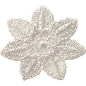Nášivka Nažehlovačka Krajkový květ bílý 3,6 x 3,6 cm Monoquick
