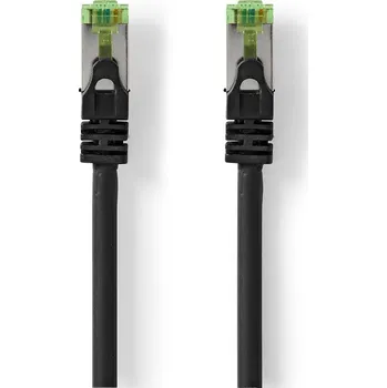 Síťový kabel Nedis síťový kabel S/FTP CAT7, zástrčka RJ45 - zástrčka RJ45, 3 m, Snagless, LSZH, černá (CCGL85420BK30)