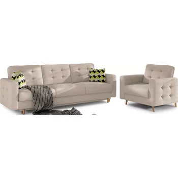 Sedací souprava Sedací souprava ASGARD 3+1 Paros 02/Zigzag 53 béžová