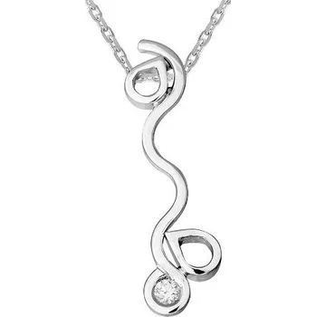 Přívěsek JK Zlatý přívěsek s přírodním diamantem Diamant 14 kt 0,10 ct (3,0 mm) ZZVO038B-99-1000