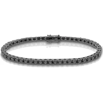 Náramek JK Zlatý náramek s přírodními černými diamanty Diamant černý 14 kt ZRCS884B-20-8000