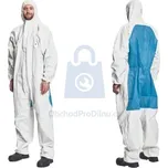 Oblek jednorázový CHEMSAFE COOL, CERVA bílá/modrá, S, balení 1 ks