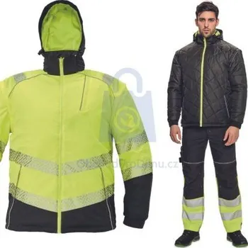 pracovní bunda Bunda pracovní oboustraná 4v1 KNOXFIELD PROFI HV, CERVA žlutá, 3XL, balení 1 ks