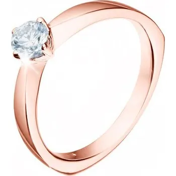 Prsten JK Zlatý prsten s přírodním diamantem Velikost prstenu: 46 Diamant 14 kt 0,22 ct (3,80 mm) ZPDI163C-46-1000