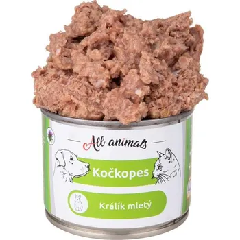 Krmivo pro psa ALL ANIMALS Kočkopes konz. Králík mletý 200g