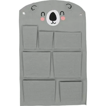 Příbor Home Styling Collection Šedý organizér do dětského pokoje MEDVÍDEK