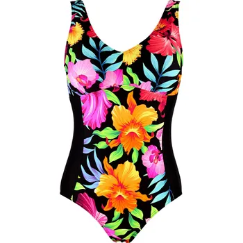 Dámské plavky Tahiti plavky jednodílné s výtuží D-161 4XL vícebarevná