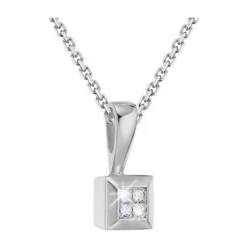 Náhrdelník JK Zlatý přívěsek s přírodními diamanty Diamant 14 kt ZZRA055B-99-1000