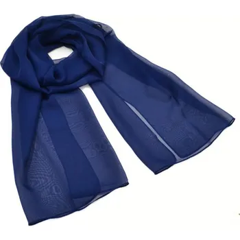 Šála Šála vzdušná - modrá jednobarevná