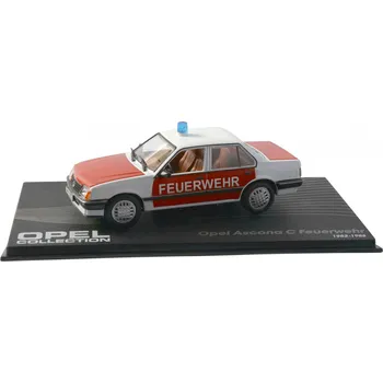 autíčko DeAgostini Opel Ascona C Feuerwehr 1982 1:43 časopis s modelem Opel Ascona - kovový model auta