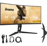 Monitor iiyama G-Master GCB3486WQSCP-B1 34" UWQHD VA LED, 240Hz, 0.4ms, HDR, USB-C dock, 2xHDMI,1xDP, FreeSync Premium 0