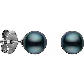 Náušnice Palmyra Zlaté náušnice s přírodními černými perlami 14 kt ZNPESLC6-B-1