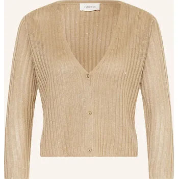 Dámský svetr Cartoon Dámský Pletený Kabátek S Flitry, světle hnědá, 46