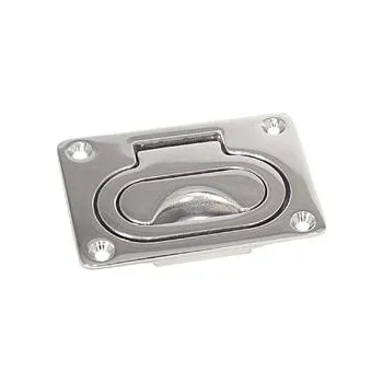 Stavební profil Nerezový podlahový úchyt do paluby s pružinou, 77 x 55 mm